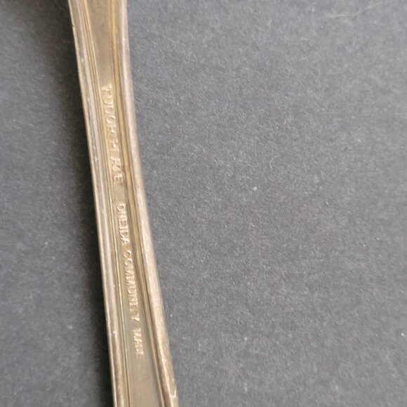 Vintage Oneida Tudor Community Silverplate Pierced Pie Server Ornate Handle Desi - Picture 4 of 5